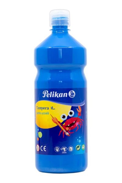 Pelikan Tempera Paint, Color Azure Blue, Material Liquid Paint, Volume 1L