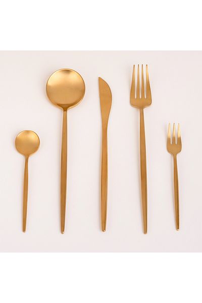 LA MESA ROME 20PCS CUTLERY SET MATT GOLD MODERN SHAPE