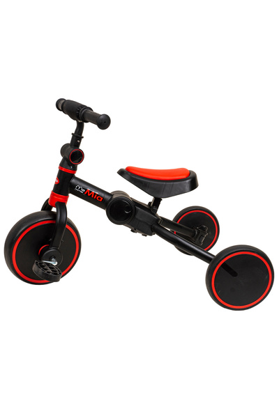 Z-Tools 2 in 1 foldable tricycle for children, adjustable, black-red / ZTS8483