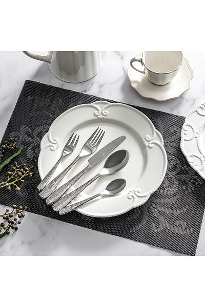 LA MESA silver stainless steel 20-piece cutlery set