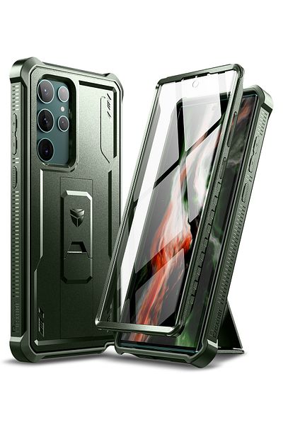 Choice Pc + tpu Military Green Dexnor for Samsung Galaxy S22 Ultra Case Full Body Bumper Military Armor Sho