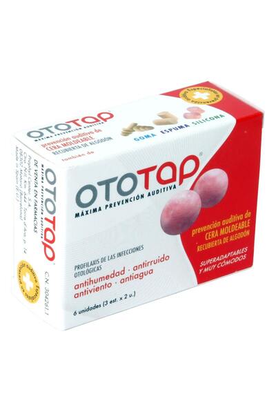 Prohima سدادات أذن شمعية من أوتو تاب، 6 قطع/عبوة