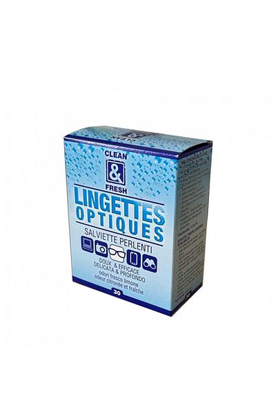 Herlitz Glasses Cleaning Wipes, Set of 30, Color White, Material Soft Nonwoven Fabric