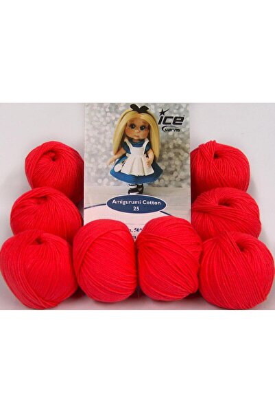 Ice yarns 8x25 جرام. AMIGURUMI COTTON 25 قطن، أكريليك Gypsy Pink Baby، خيوط ص...