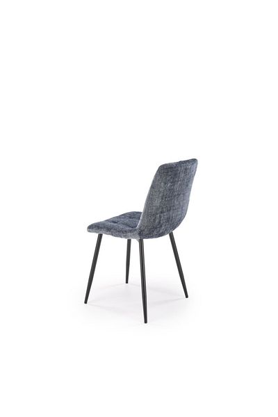 Halmar Living room chair, gray velvet upholstery, metal frame and non-slip feet, 45x53x87x48 cm