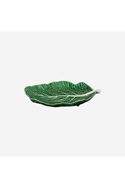 Bordallo Pinheiro Cabbage Green Ceramic Serving Plate 25 cm