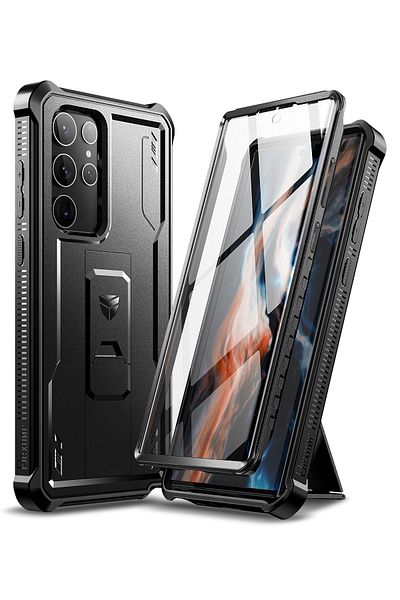 Choice Pc + tpu Black Dexnor for Samsung Galaxy S22 Ultra Case Full Body Bumper Military Armor Shockproof C