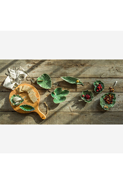Bordallo Pinheiro Cabbage Yeşil Seramik Servis Tabağı 25 Cm