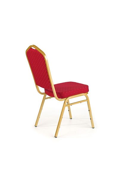 Halmar Upholstered living room chair, K66S, classic, metal frame, 45x48x93cm, red and gold
