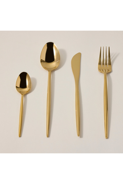 LA MESA 16 Pcs Cutlery Set Modern Gold