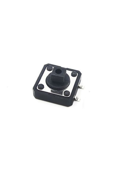 OEM Push button, 12x12x7.3mm, black, 4 pins