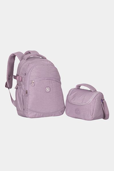 Miracle My Polo Children's Primary School Bag with Lunch Bag Set of 2 Durable Solid Color Backpack