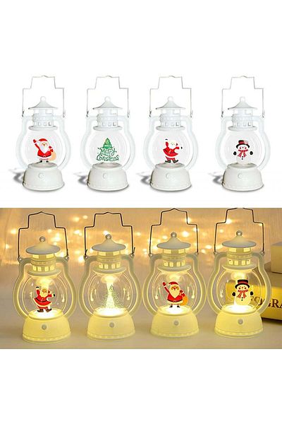 Haimanba Set Of 3 Led Christmas Lanterns, Multicolor, 12.6 X 5.8 Cm