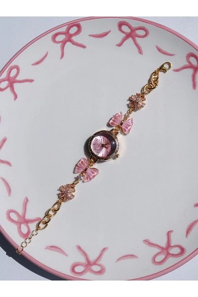 Reorah Collection Fairy Bow Watch Pink