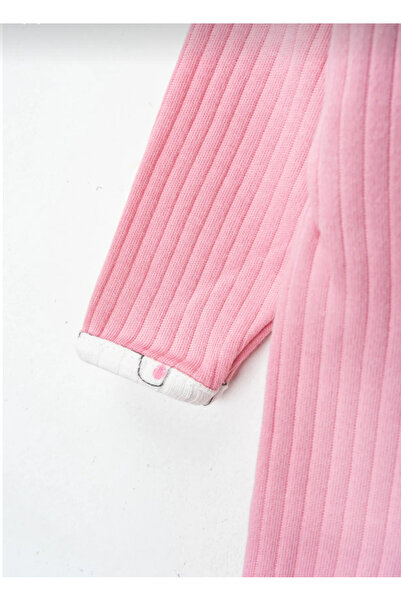 Baby Wings Kız Bebek Baskılı Pamuklu Patikli 3lü Tulum Seti Renkli Desenli