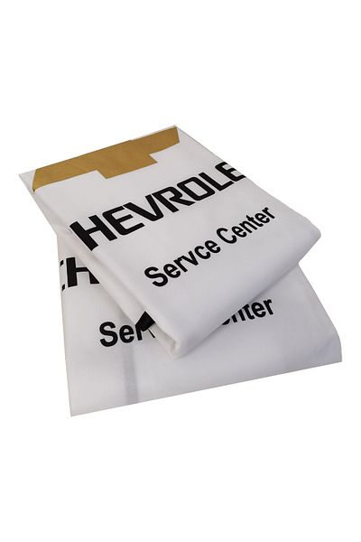 Chevrolet Car Seat Covers 2PCS – Dust & Dirt Protection for Service Center & Daily Use White
