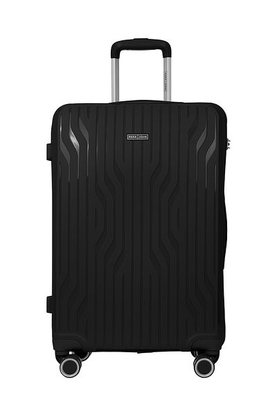 PARAJOHN Cabin Size Polypropylene Hard side Spinner Luggage Trolley 24inch - Gloss Black
