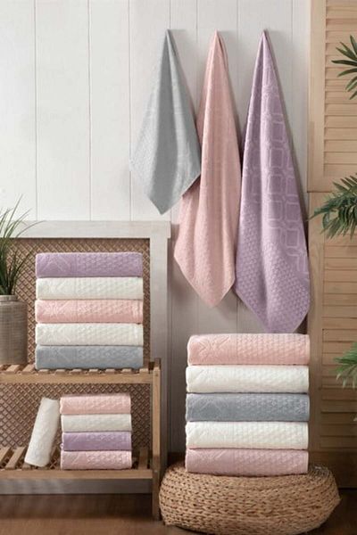 Wovna Bamboo 6Pcs 90X150 Bath Towel Andy
