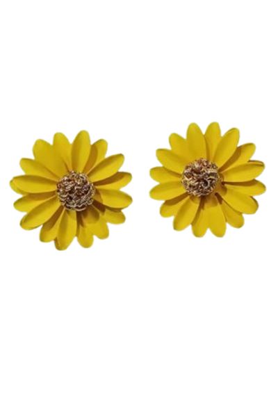OEM Cercei dama, floare galbena
