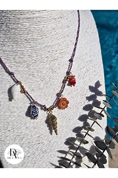 DivaViva Coastal Charms Çelik İp Kadın Kolye