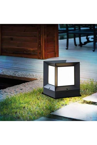 LUXXO Iluminat exterior Cub Qube L, 1xE27, 25x25x31cm, IP65, Negru