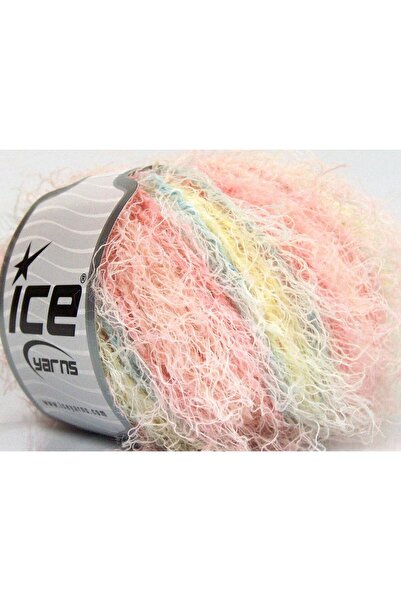 Ice yarns 8x50 جرام. صوف فيسكوز مودينا، درجات الوردي الفسكوزي، أصفر فاتح، أزر...