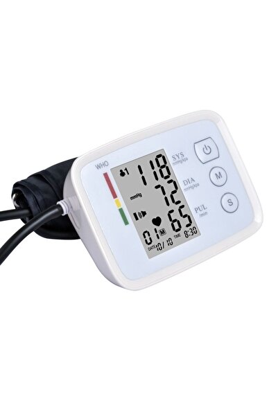 JustZEN Tensiometru de brat A 155, 0-280 mmHg, complet automat cu senzor de mare precizie, Ecran LCD