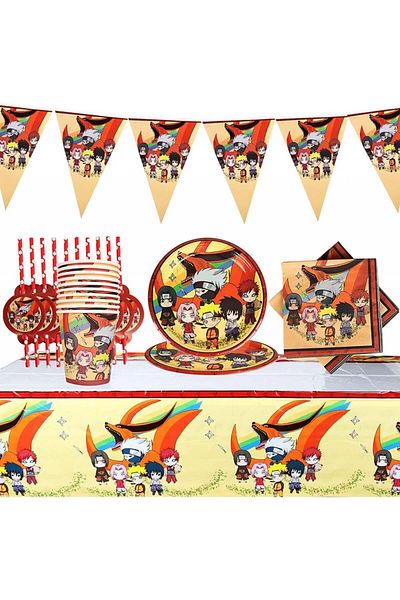 Yisscen party tableware set, paper, multicolor, 52 pieces