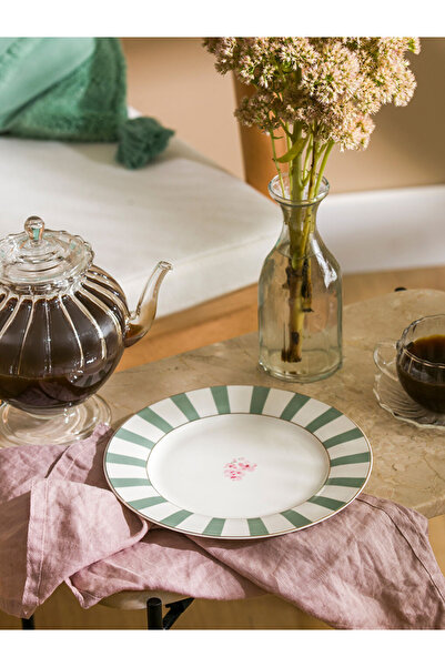 LC Waikiki LCW HOME Karişik Çiçek Baskılı Porselen Pasta Tabağı 19 cm