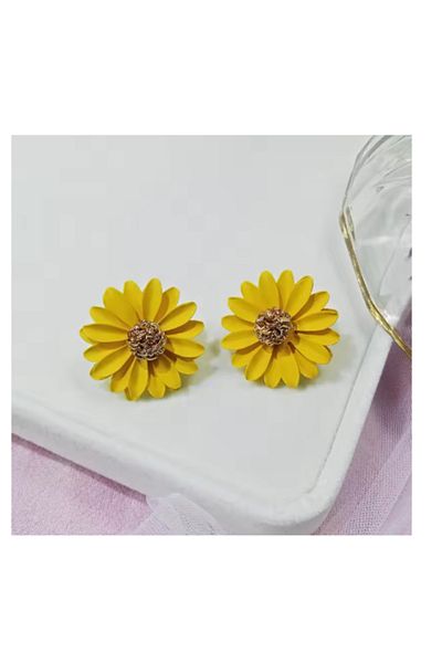 OEM Cercei dama, floare galbena