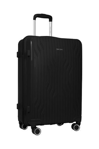 PARAJOHN Cabin Size Polypropylene Hard side Spinner Luggage Trolley 24inch - Gloss Black