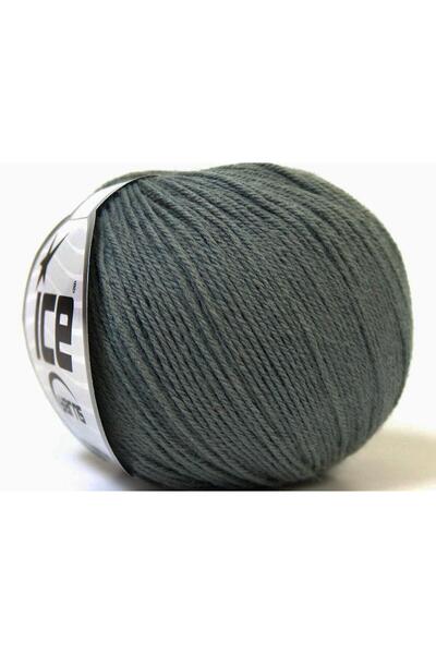Ice yarns 6×50 جرام. أكريليك بيبي ميرينو، صوف ميرينو رمادي، شتوي، أطفال، صوف