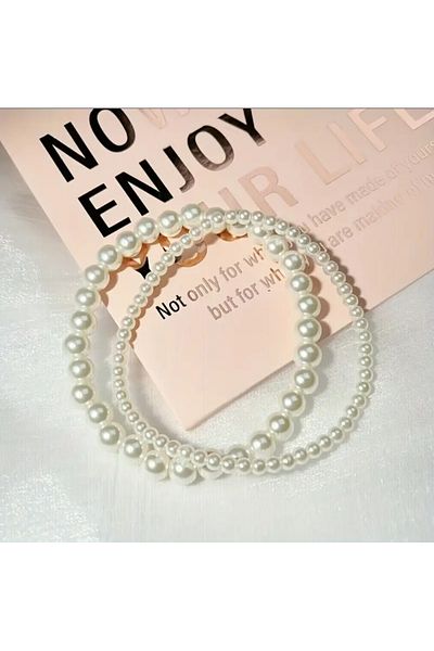 TUHAM AKSESUAR Sunday 2 Pieces Pearl Anklet Body Accessory