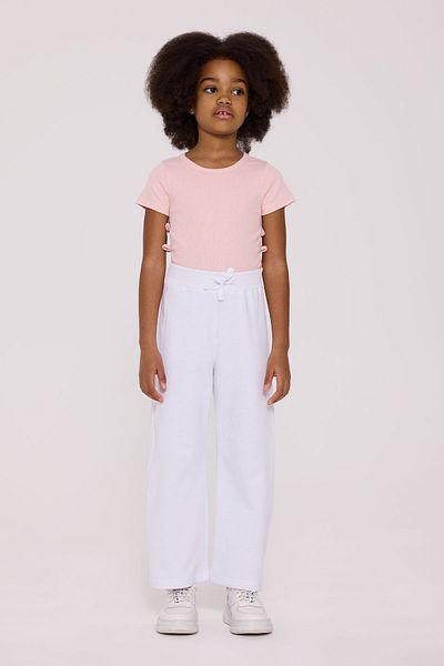 Tyess Basic Girl White Tracksuit Bottom