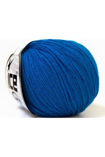 Ice yarns 6×50 جرام. أكريليك بيبي ميرينو، صوف ميرينو أزرق، شتوي، أطفال، صوف