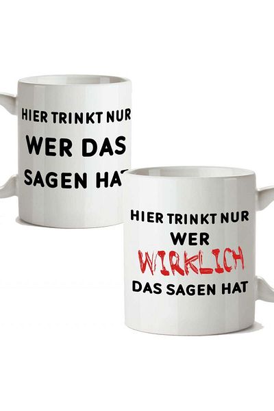 MUGFFINS mug, ceramic, white/black/red, 350 ml, 10 x 8 cm
