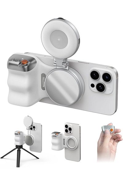 TELESIN Magnetic Phone Camera Grip Magnetic Selfie Light Bundle