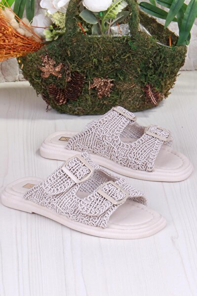 fort 5053 Soft Comfortable Braided Two-Buckle Women's Slippers