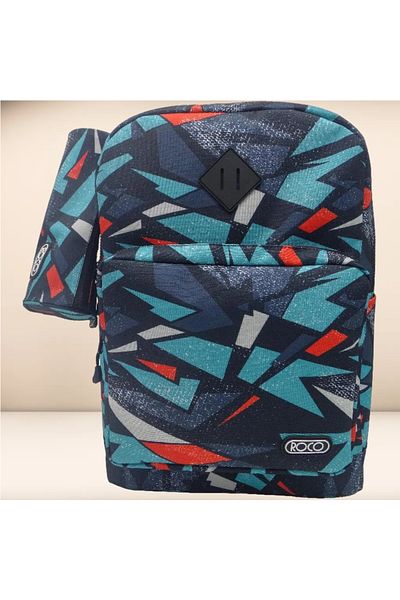 Roco Geometry Abstract Backpack with Accessory