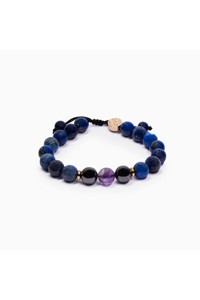 Salt & Crystal Inner Strength Bracelet with Shamballa Lock Men