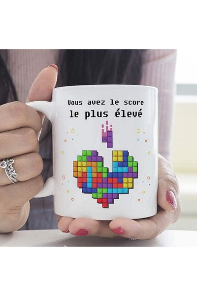 MUGFFINS heart mug, ceramic, multicolor, 350 ml, 10 x 8 cm