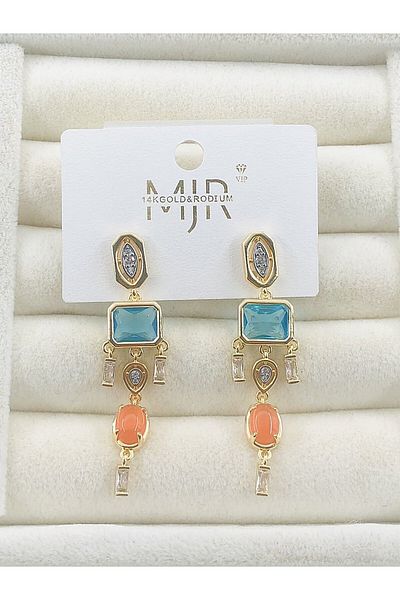 DS DİAMONDSHOP Earring Zircon Stone Sallinti Model New Season Bykp-202507232