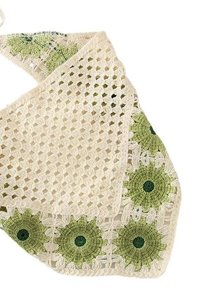 New Obsessions Bandană triunghiulară din tricot floral