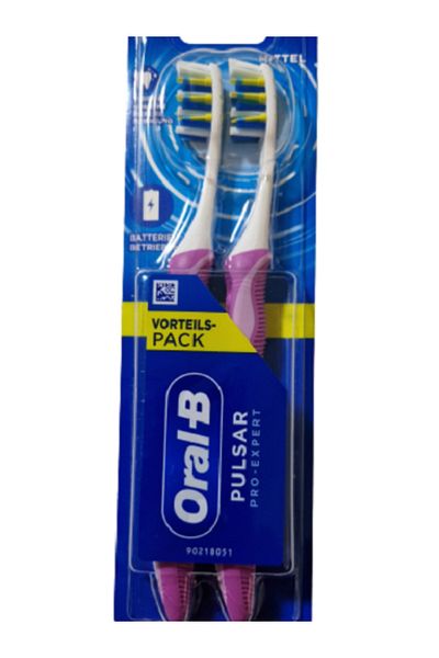 Oral-B Set 2 Periuta de dinti Pulsar Pro-Expert alimentata cu baterii, roz