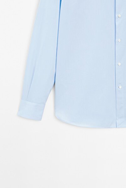 Massimo Dutti Slim fit ince çizgili gömlek