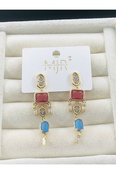 DS DİAMONDSHOP Earring Zircon Stone Sallinti Model New Season Bykp-202507231