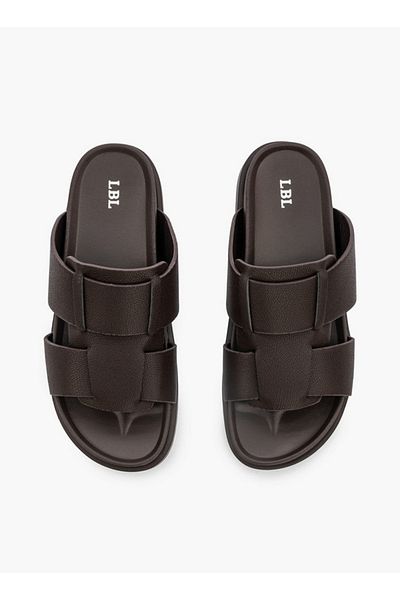 LBL by Shoexpress Textured Slip-On Comfort Sandals