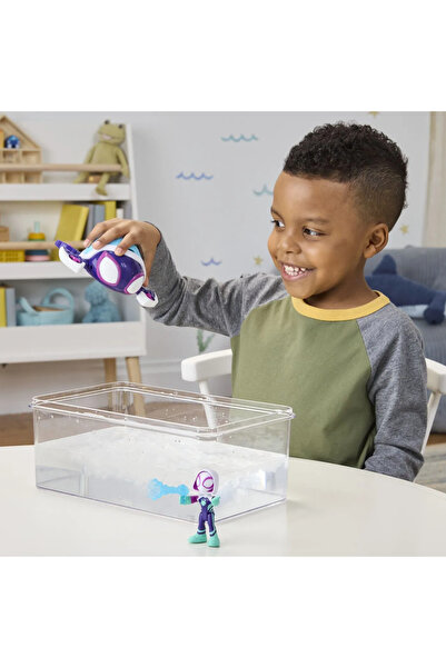 SPIDERMAN SPIDEY AND HIS AMAZING FRIENDS MARVEL SET FIGURE 7.6CM AND THE GHOST TURTLE SUBMARINE