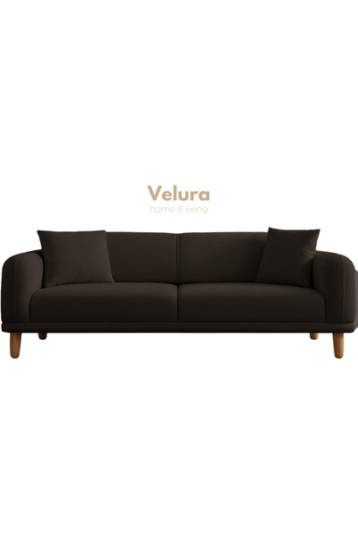 Velura Home & Living Lara Üçlü Koltuk & 3 ' lü Kanepe - Koyu Ceviz