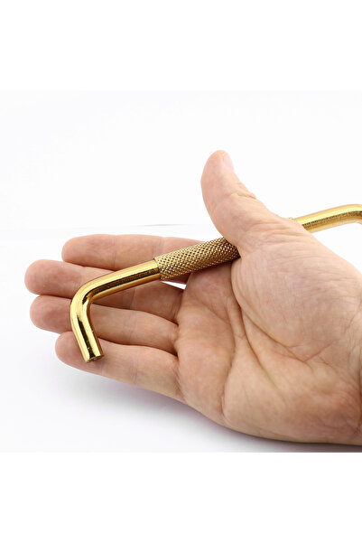 Badem10 Mâner din metal auriu din aur zimțat 128 mm 12,8 cm Mobilier Sertar Dulap Dulap Mânere moderne pentru capac